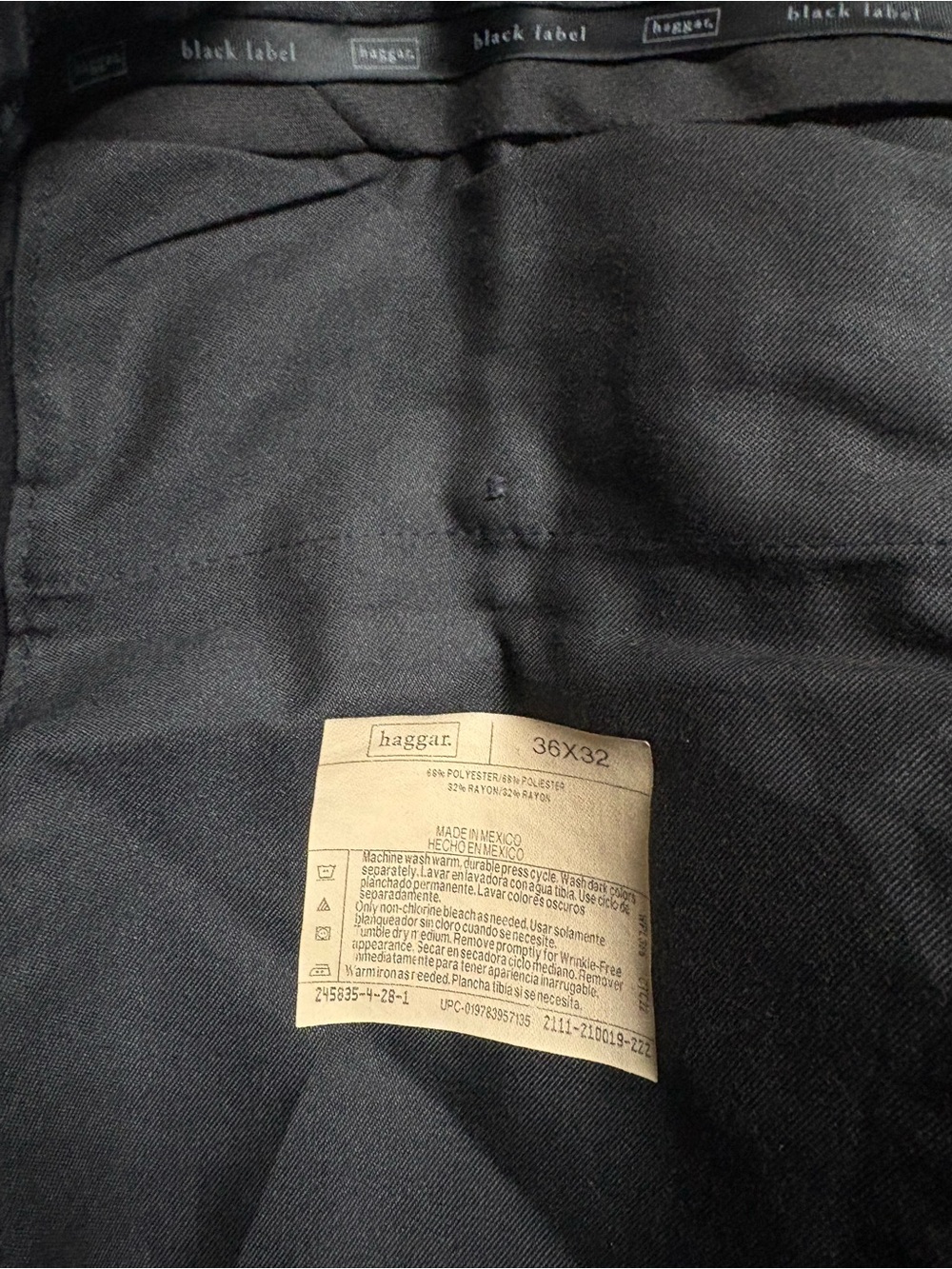 Haggar Black Dress Pants - Black Men's Outerwear
